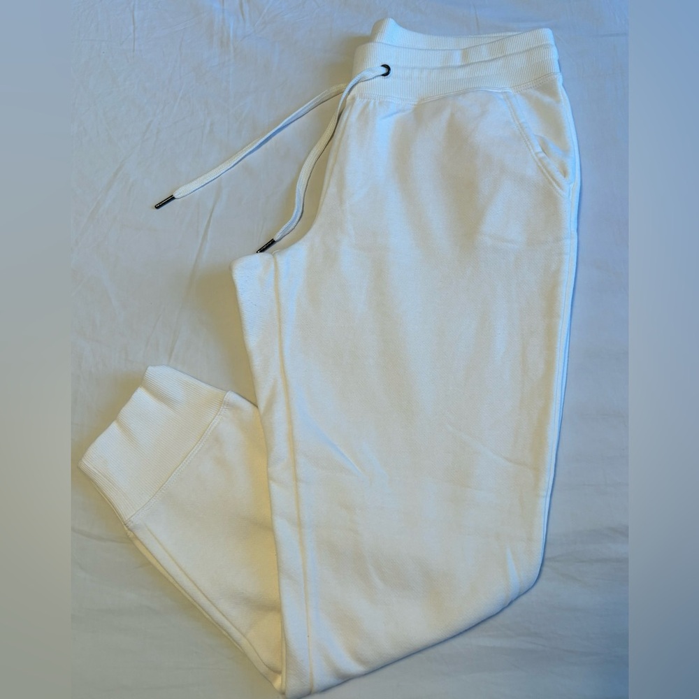 Gaiam Skinny Leg White Sweatpants